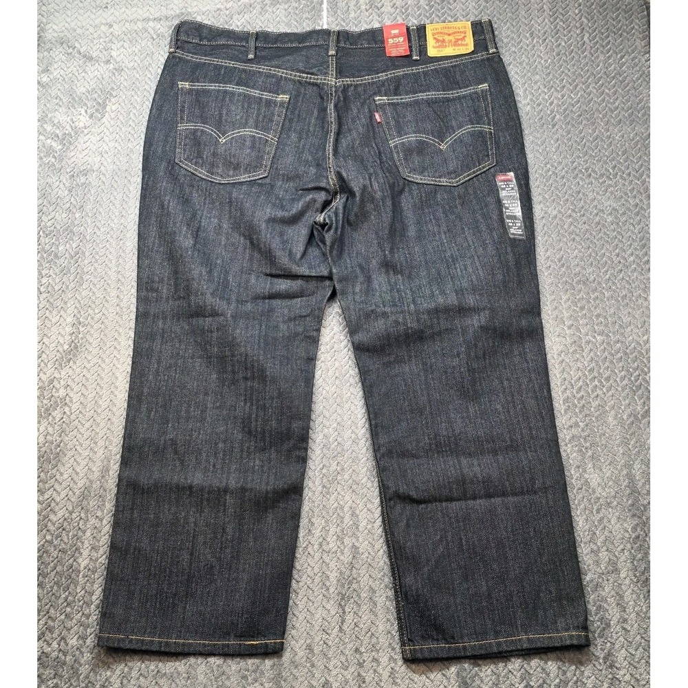 Levi's 559 Relaxed Straight Dark Wash Jeans Men's 46x29 Fits 46x27.5 Big & Tall